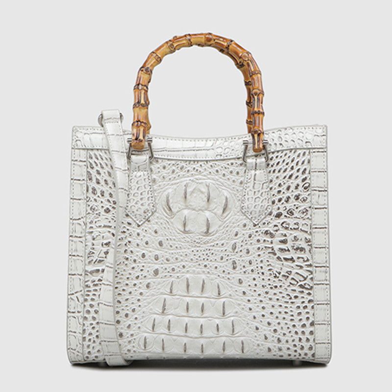 Women'S Bags Jacquemus - Crocodile Pattern Leather Women Handbags Bamboo