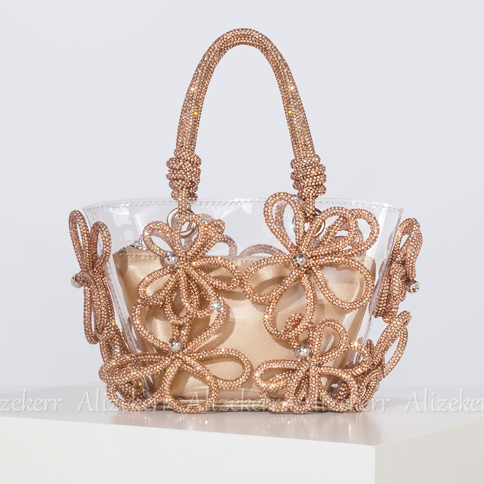 Diamond Flower Transparent Tot – Women'S Bags Holiday Bewertung und Preis