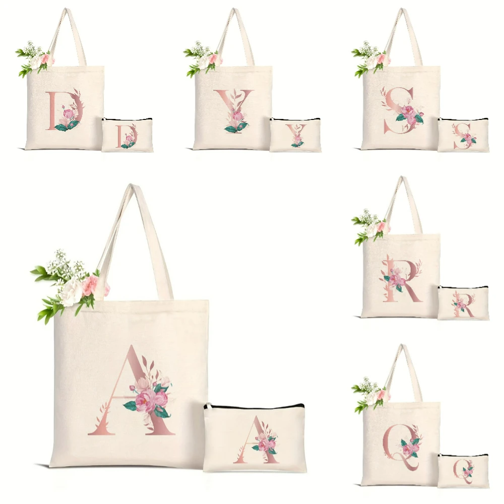 Floral Love Letter Print Tote  – Women'S Yoga Bags Bewertung und Preis