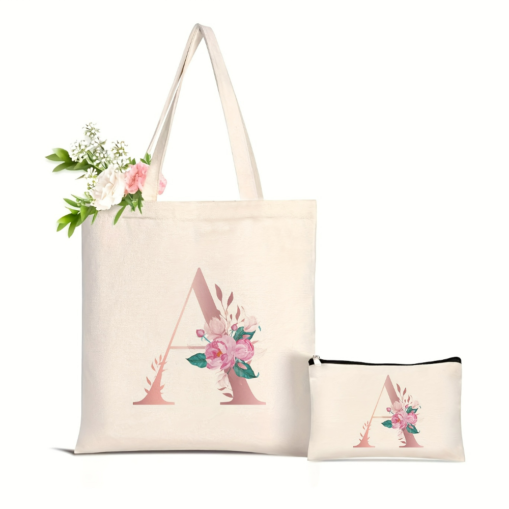 Floral Love Letter Print Tote  – Women'S Yoga Bags Bewertung und Preis