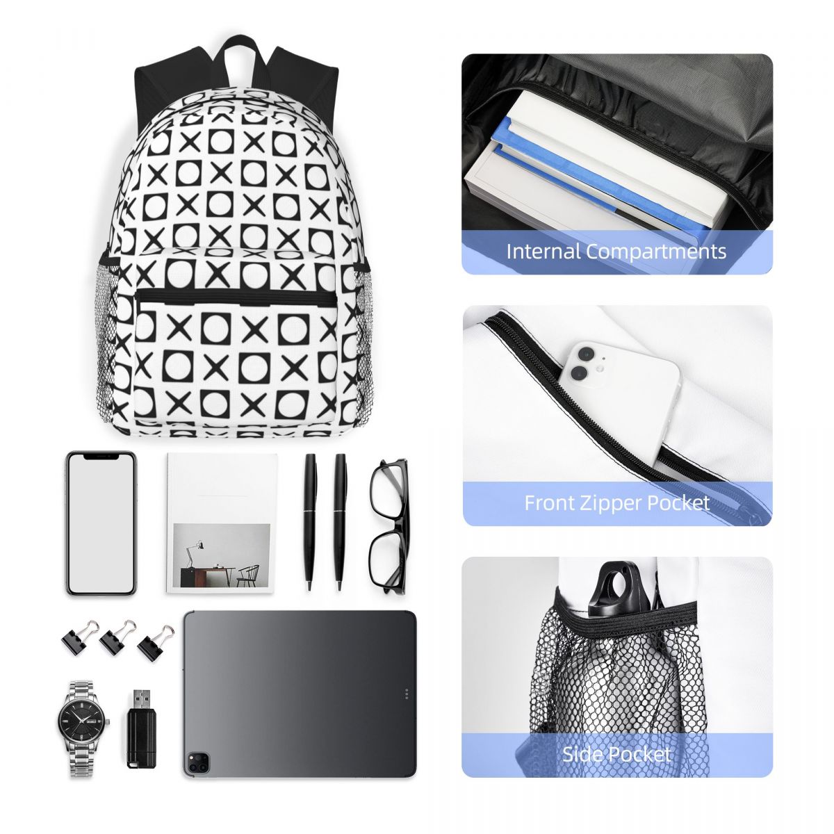 XOXO Pattern Student Backpack  – Women'S Xoxo Bags Bewertung und Preis