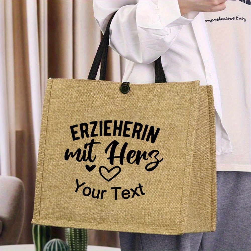 Custom Name Linen Tote Bag, Li – Women'S Bags Holiday Bewertung und Preis