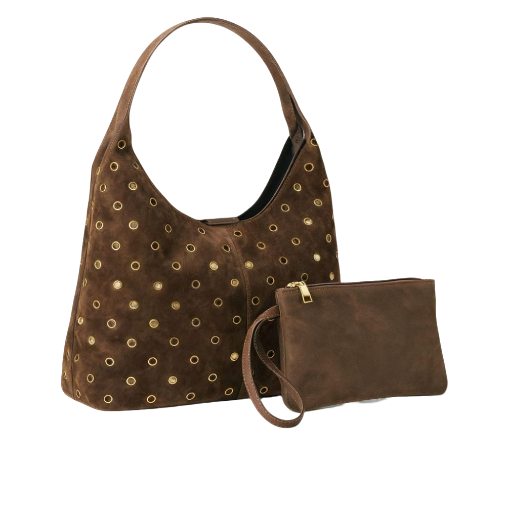 Suede Metal Studded Tote Bag w – Women Bags With Wallet Bewertung und Preis