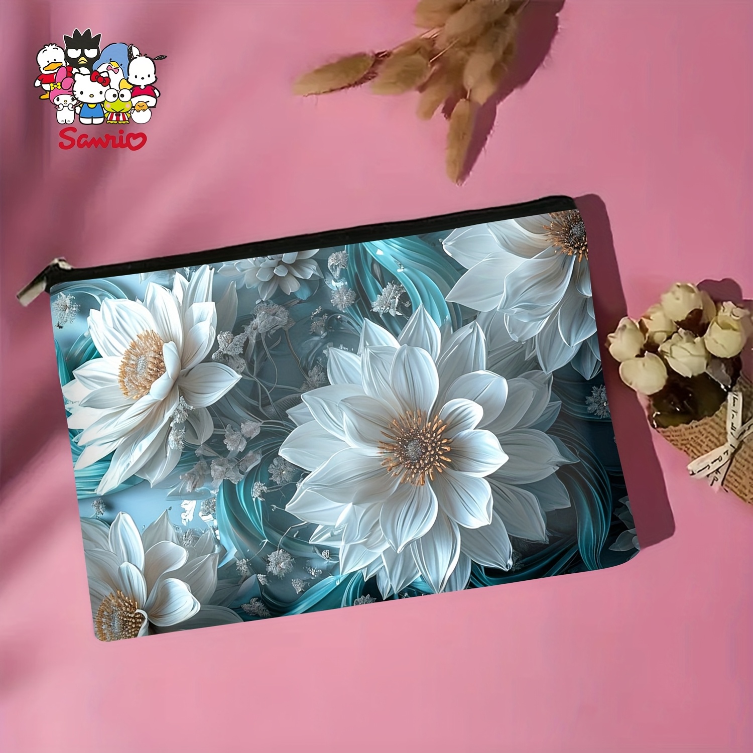 A Blue and white flower makeup – Women Bags White Bewertung und Preis