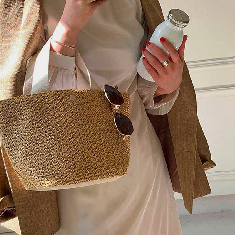 Elegant Ladies Straw Woven Han – Women'S Bags Holiday Bewertung und Preis