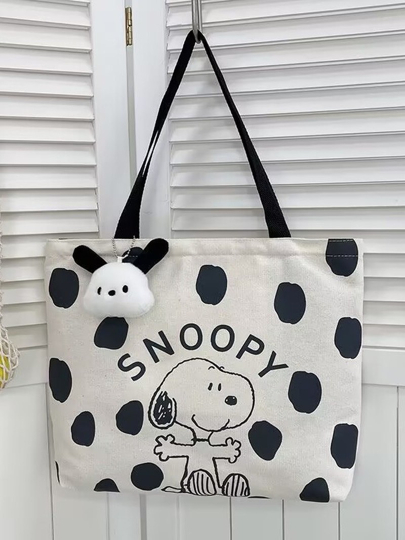 Cartoon Snoopy Canvas Shoulder – Women Bags Medium Size Bewertung und Preis