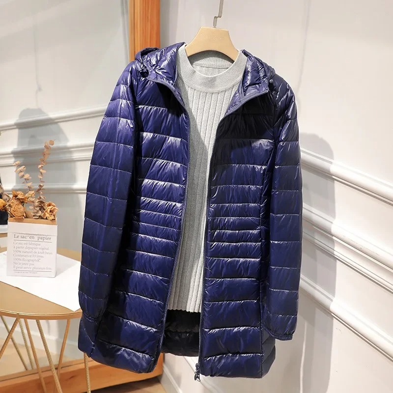 Female Long Down Jacket Light  – Women Bags White Bewertung und Preis