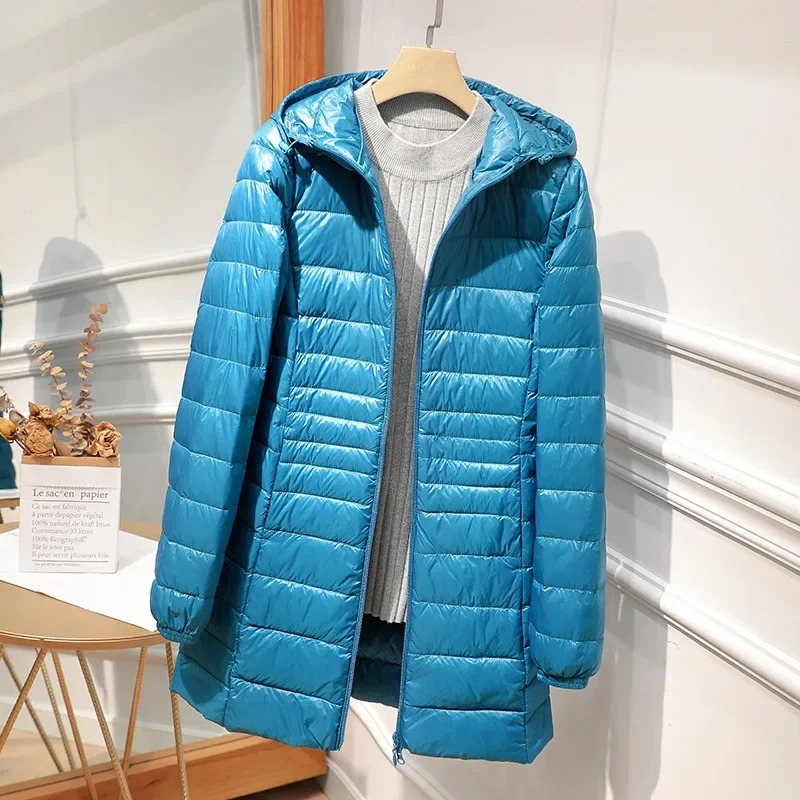 Female Long Down Jacket Light  – Women Bags White Bewertung und Preis
