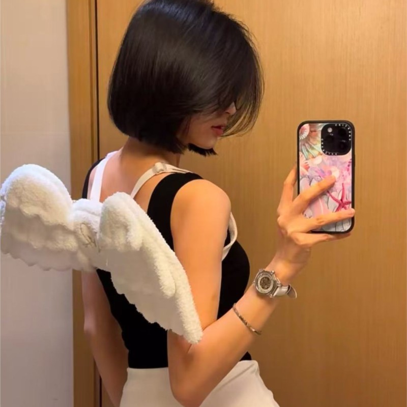 JIAERDI Sweet White Angel Wing – Women Bags White Bewertung und Preis