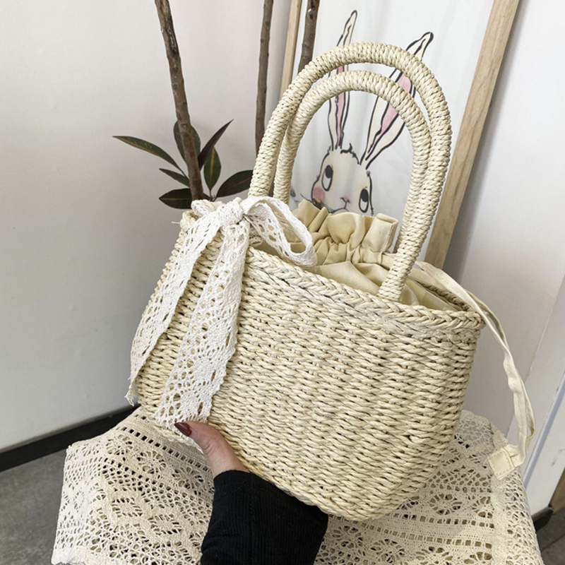 Women Straw Woven Drawstring H – Women'S Bags Holiday Bewertung und Preis