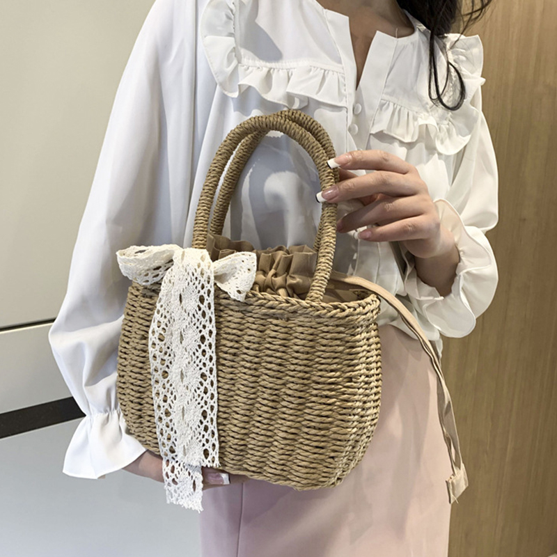 Women Straw Woven Drawstring H – Women'S Bags Holiday Bewertung und Preis