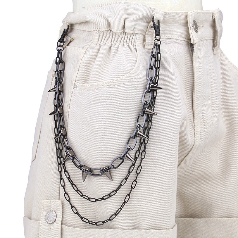 Hip Hop Punk Rock Metal Pants  – Women Bags With Wallet Bewertung und Preis