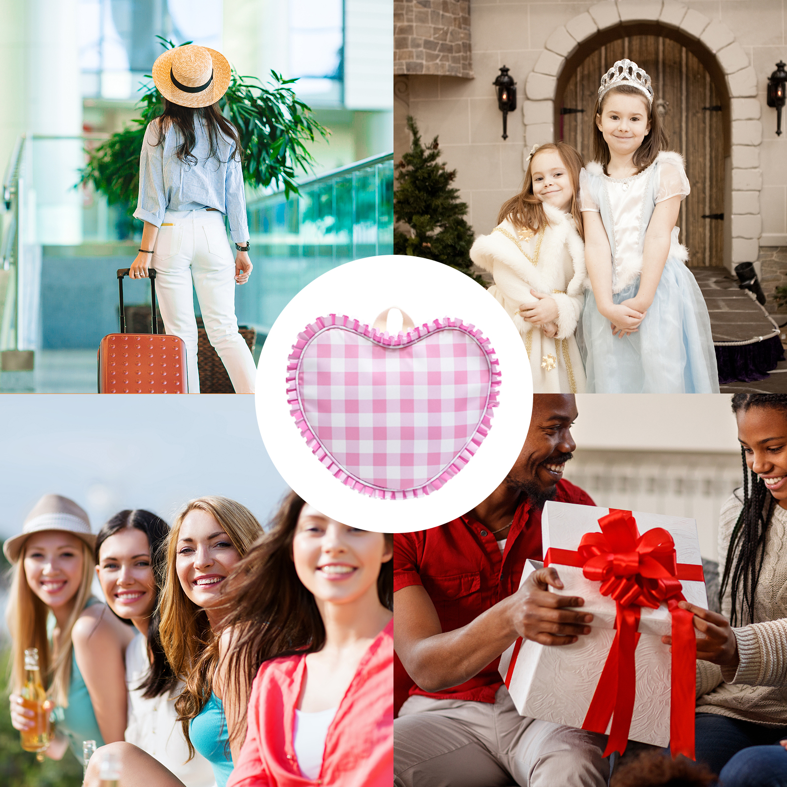 Ruffle Heart Shape Backpack Fa – Women Bags White Bewertung und Preis
