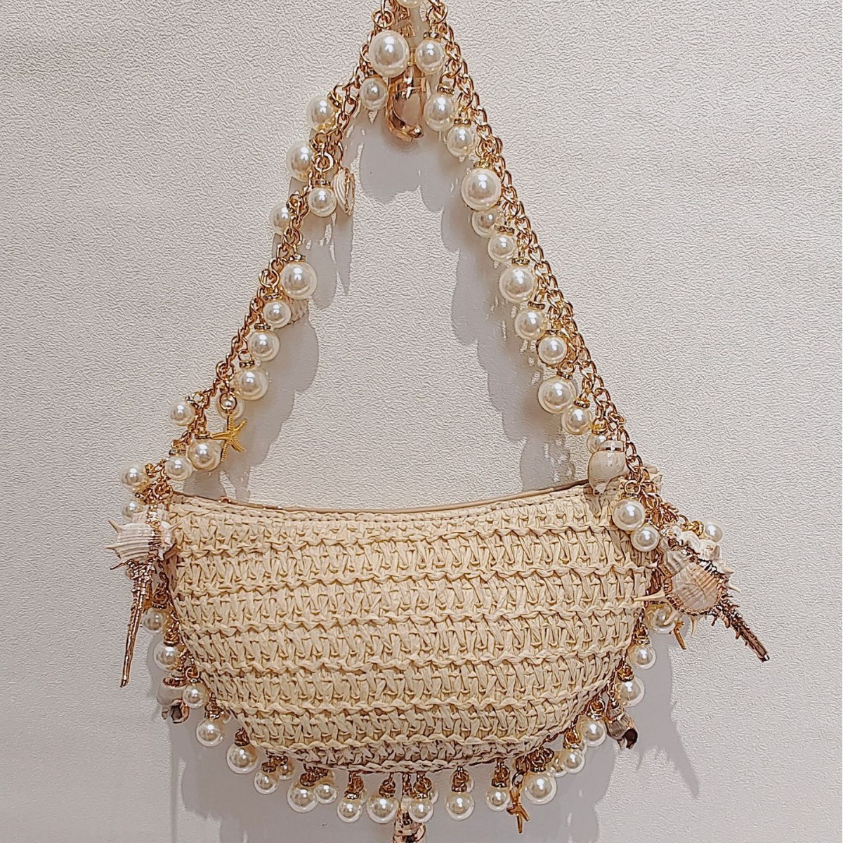 Handmade Pearl Conch Straw Wov – Women'S Bags Holiday Bewertung und Preis