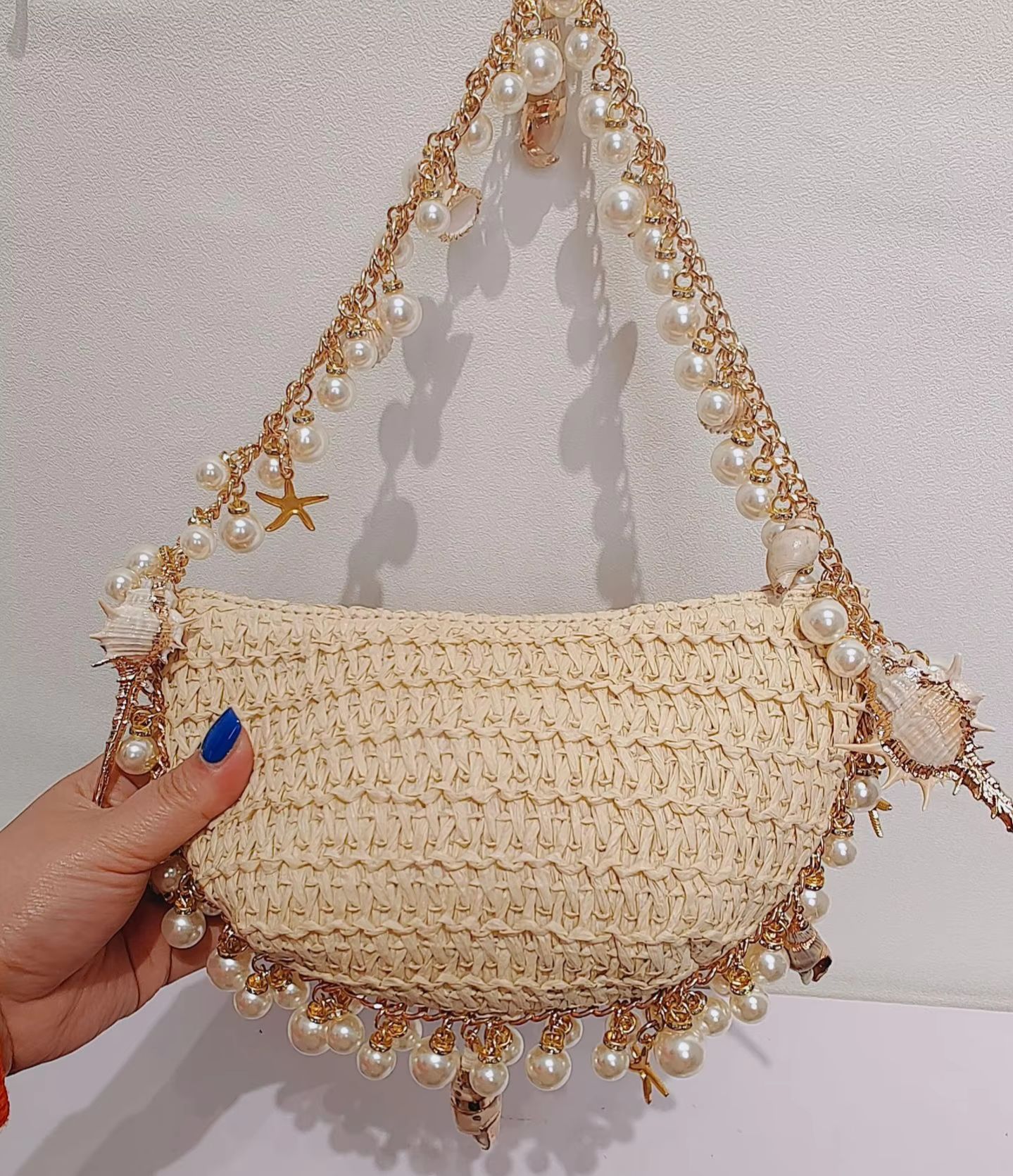Handmade Pearl Conch Straw Wov – Women'S Bags Holiday Bewertung und Preis